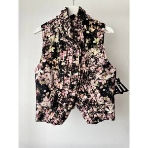 Ann Demeulemeester Floral Pleated Vest